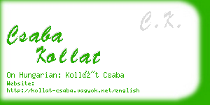 csaba kollat business card